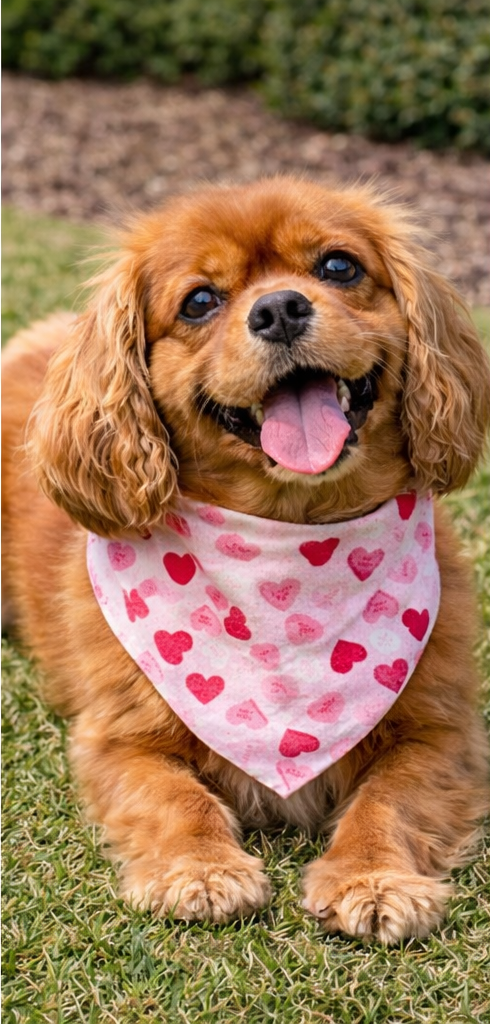 Puppy Love Conversation Hearts Bandana