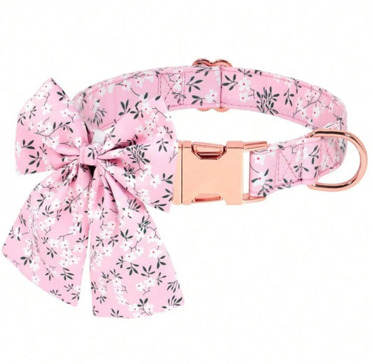 Pink Bow Collar